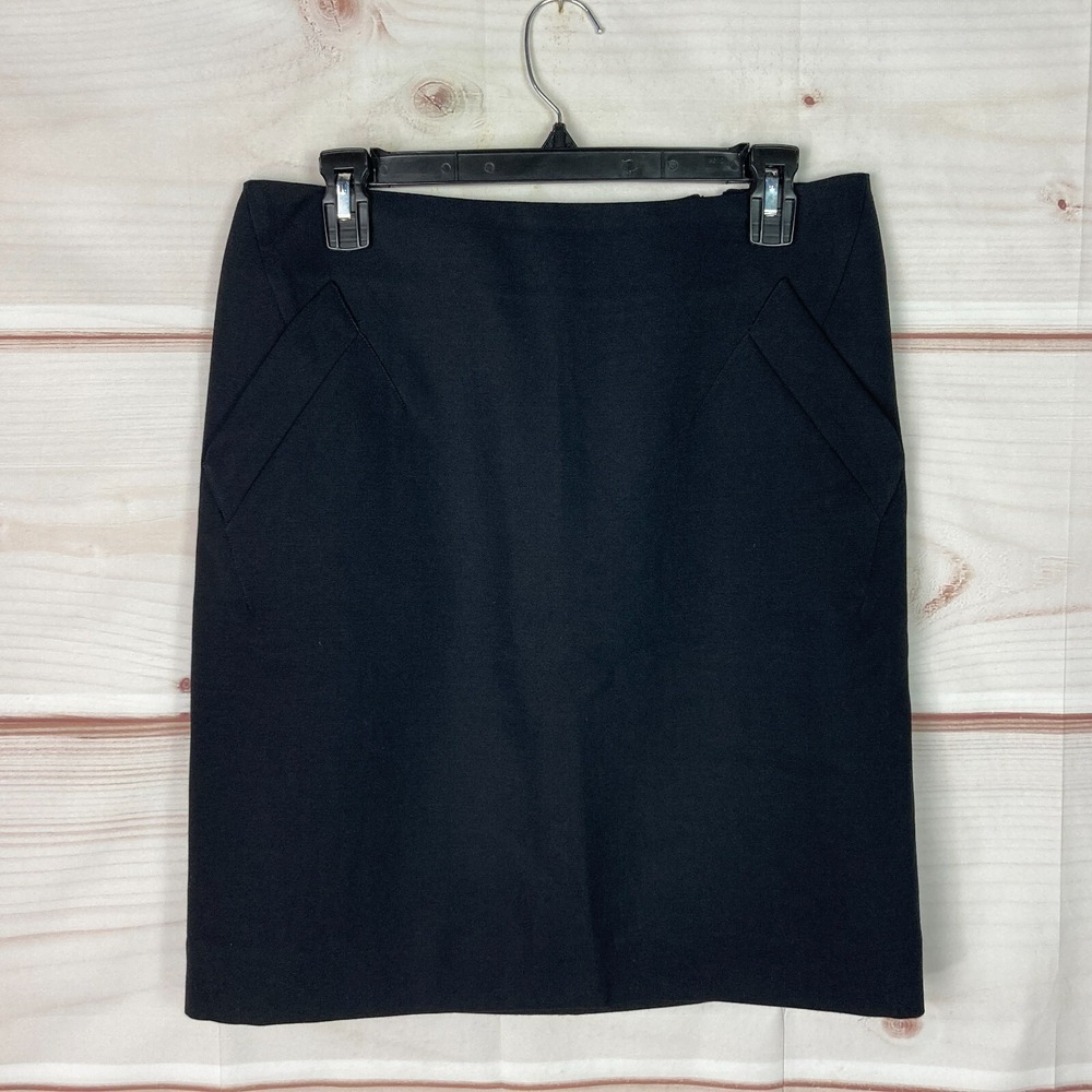 Narcisco Rodriguez Skirt Womens 46 US 10 Black Pencil Pockets Solid Zipper